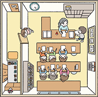 教室のイメージイラスト