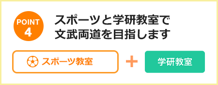 スポーツと学研教室で文武両道を目指します